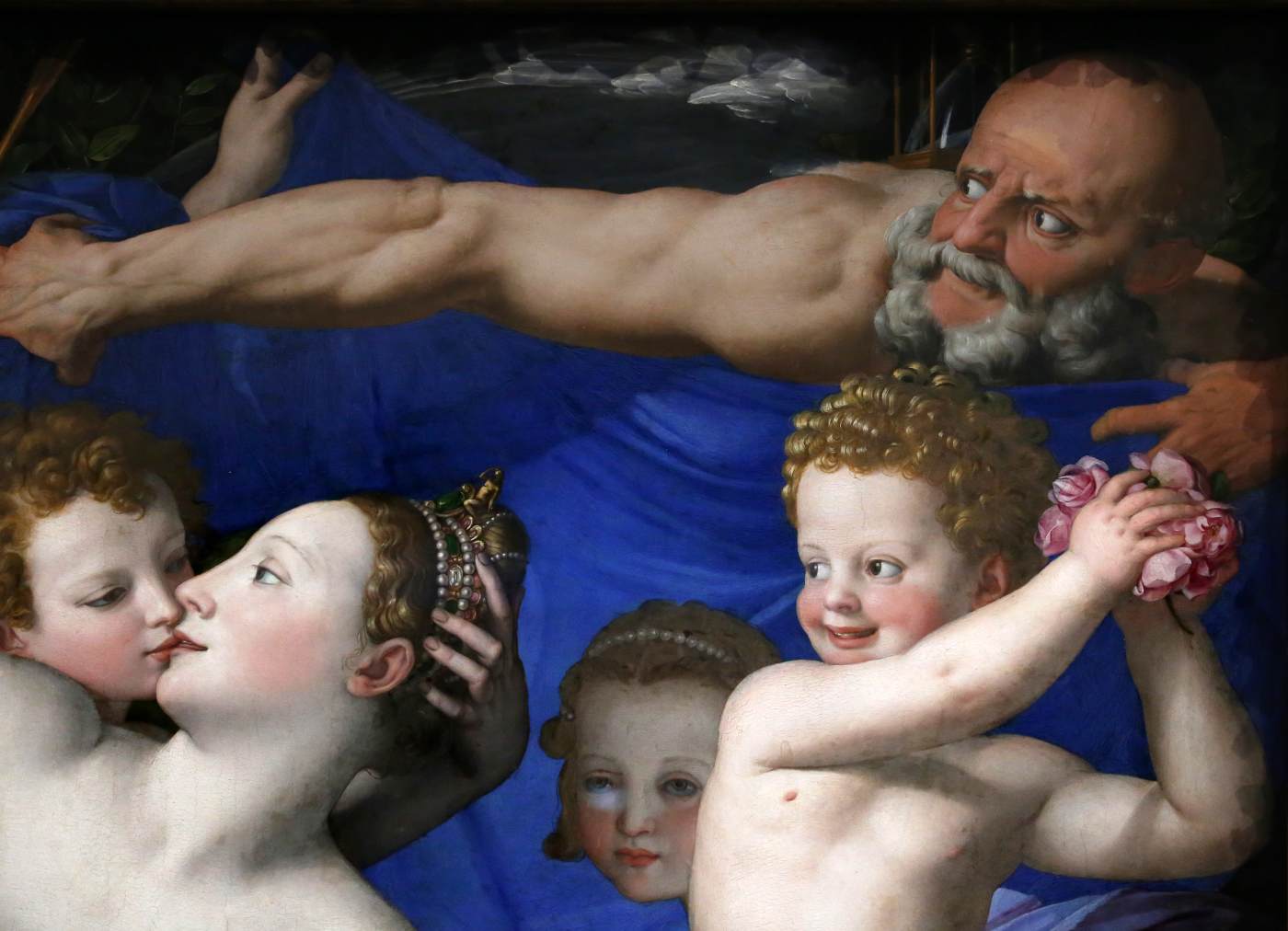 Venus, Cupid and Time (detail) by BRONZINO, Agnolo