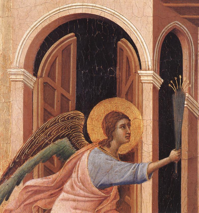 Announcement of Death to the Virgin (detail) by DUCCIO di Buoninsegna