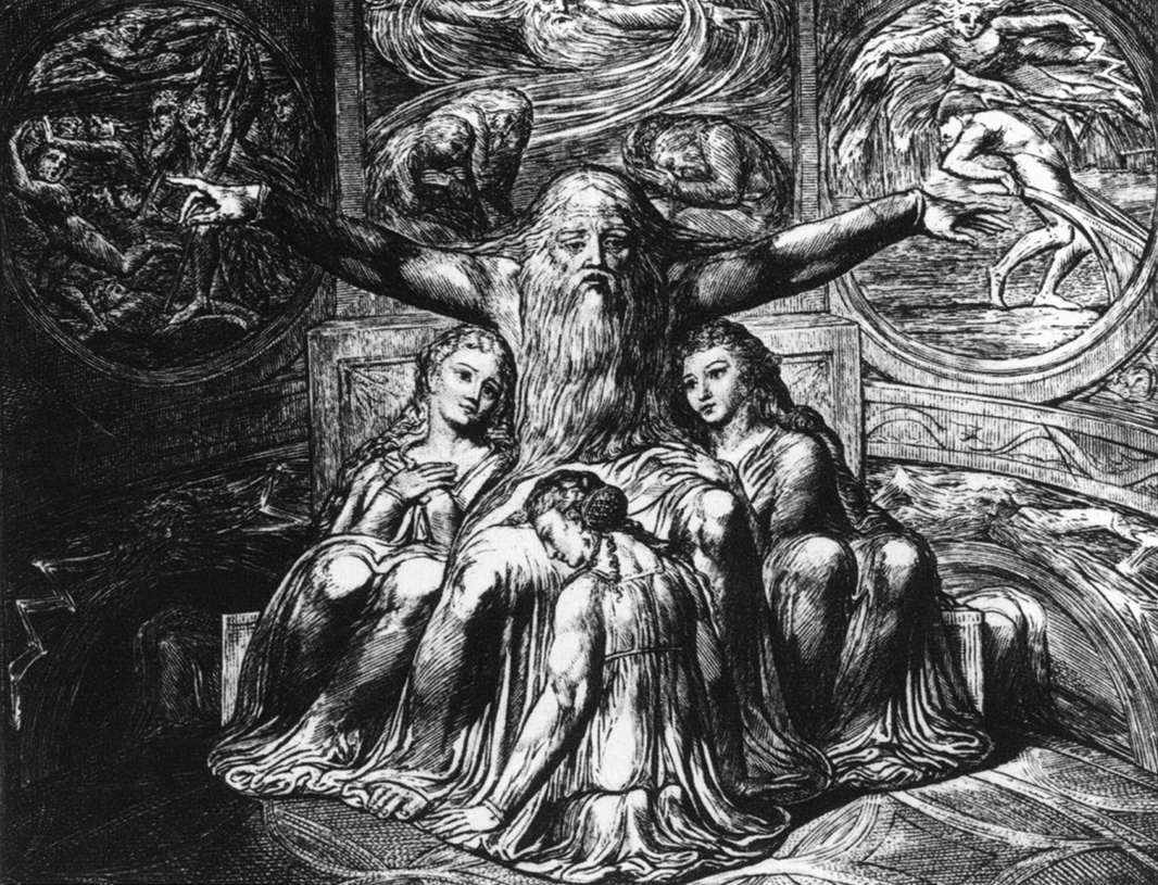 Job and his Daughters by BLAKE, William