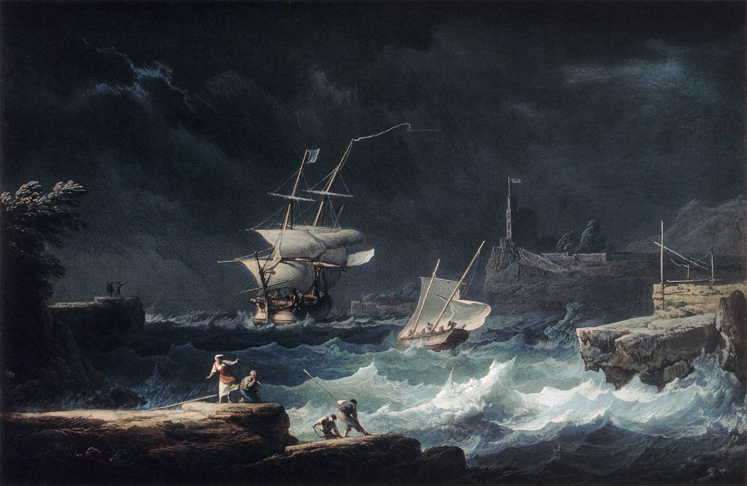 Gale at Sea by NOËL, Alexandre-Jean