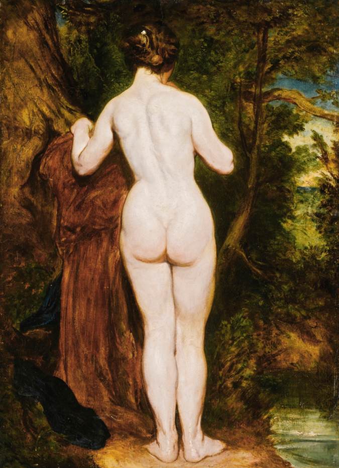 Nude Bather by a Stream by