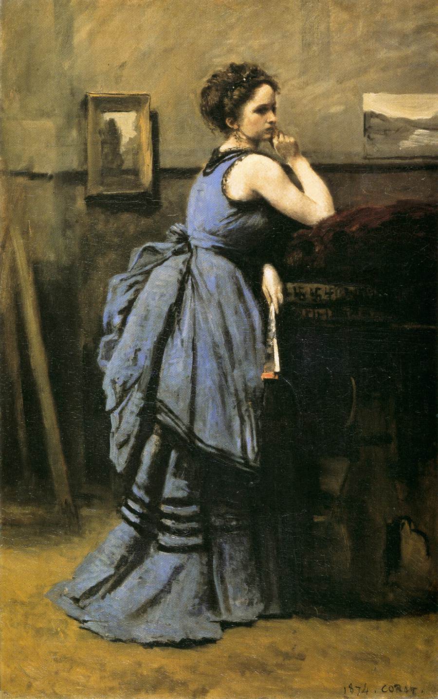 Lady in Blue by COROT, Jean-Baptiste Camille