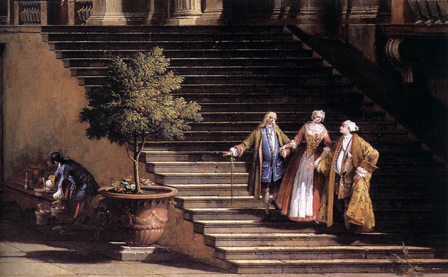 Concert in a Villa (detail) by VISENTINI, Antonio