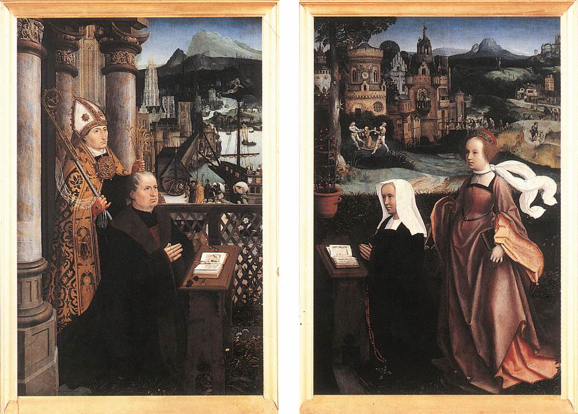 Donor with St Nicholas and his Wife with St Godelina by