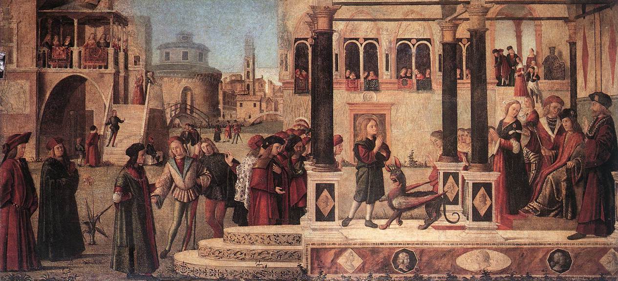 The Daughter of of Emperor Gordian is Exorcised by St Triphun by CARPACCIO, Vittore