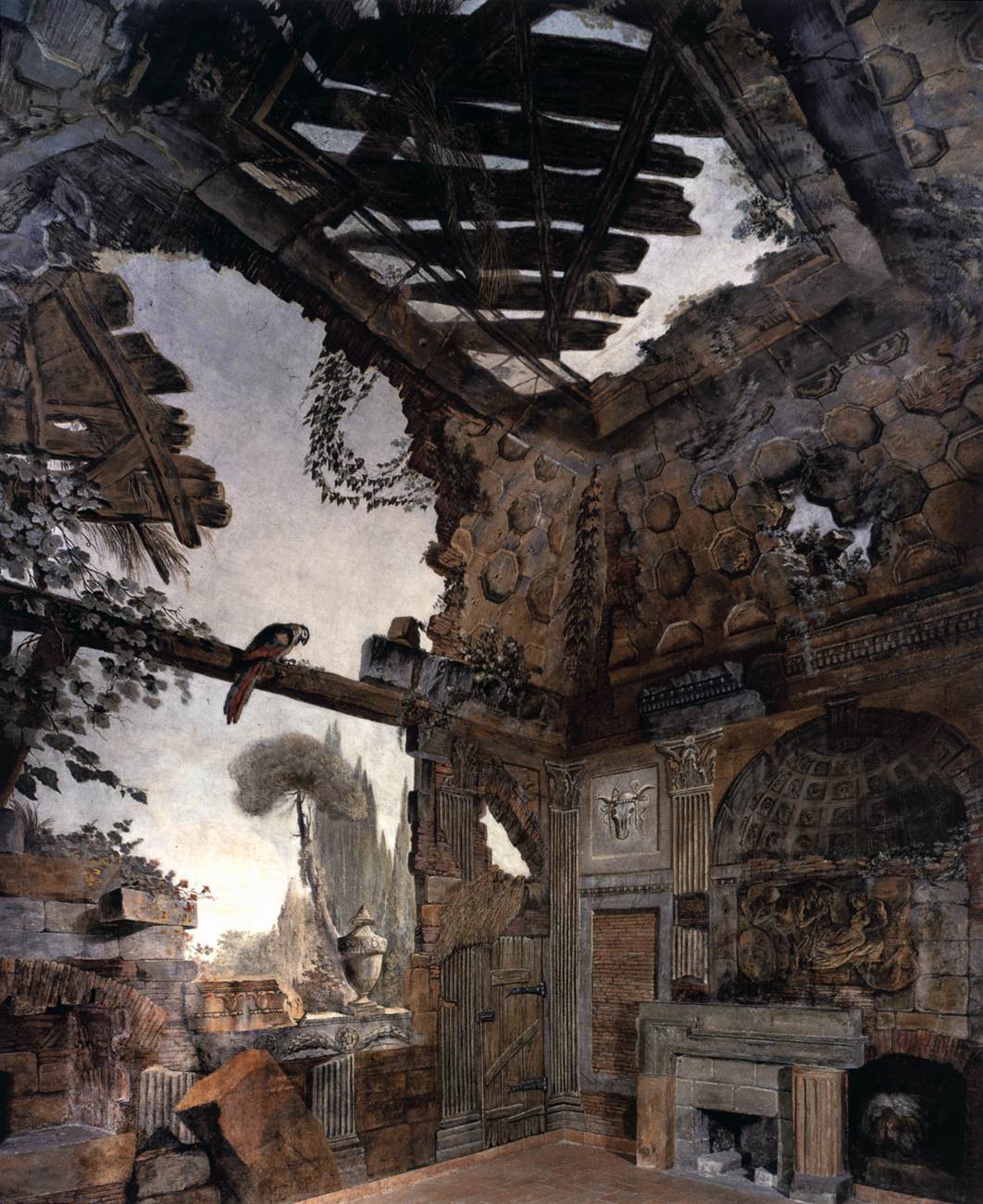 Ruins Room of Padre Le Sueur by CLÉRISSEAU, Charles Louis