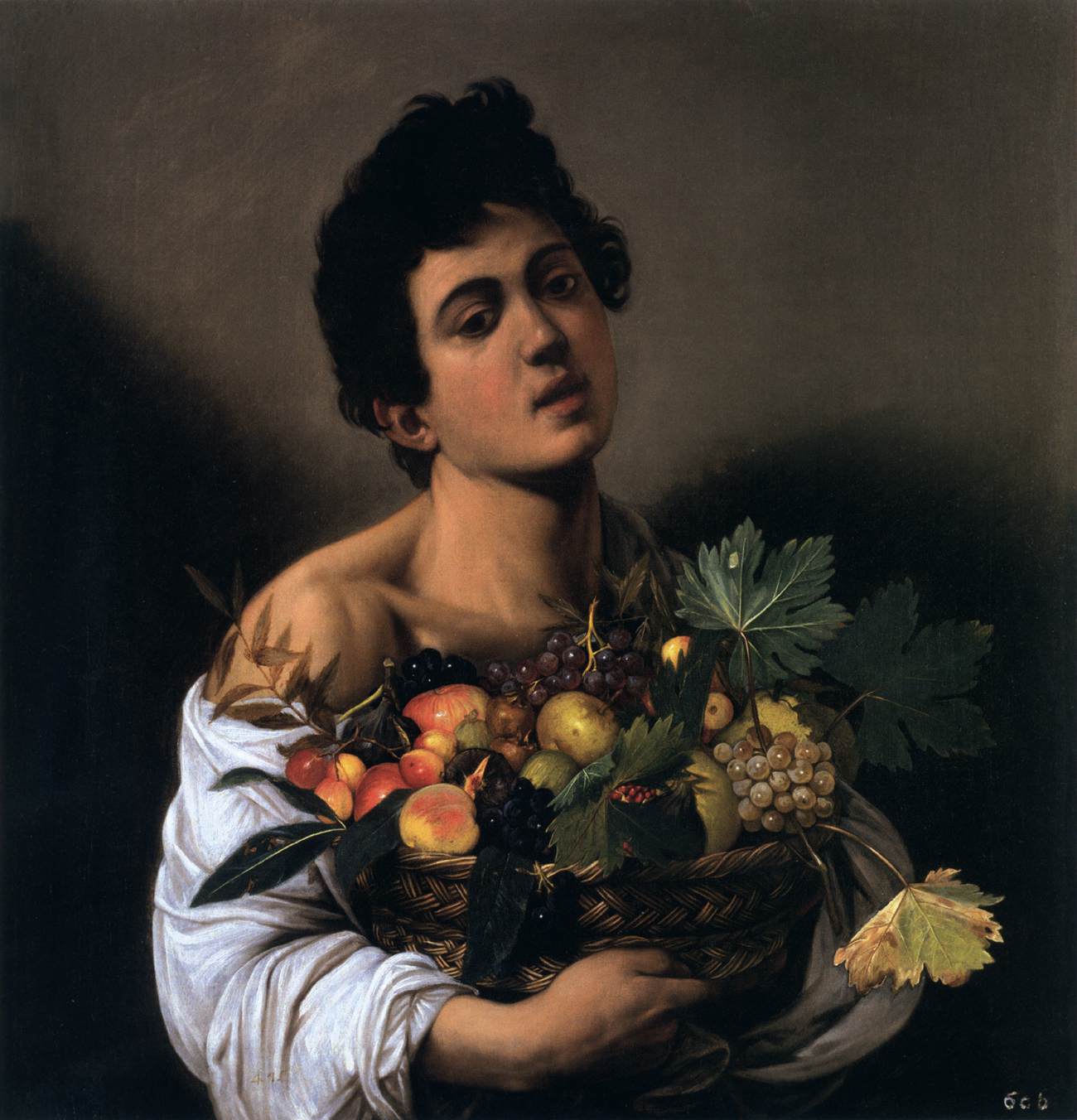 Boy with a Basket of Fruit by CARAVAGGIO