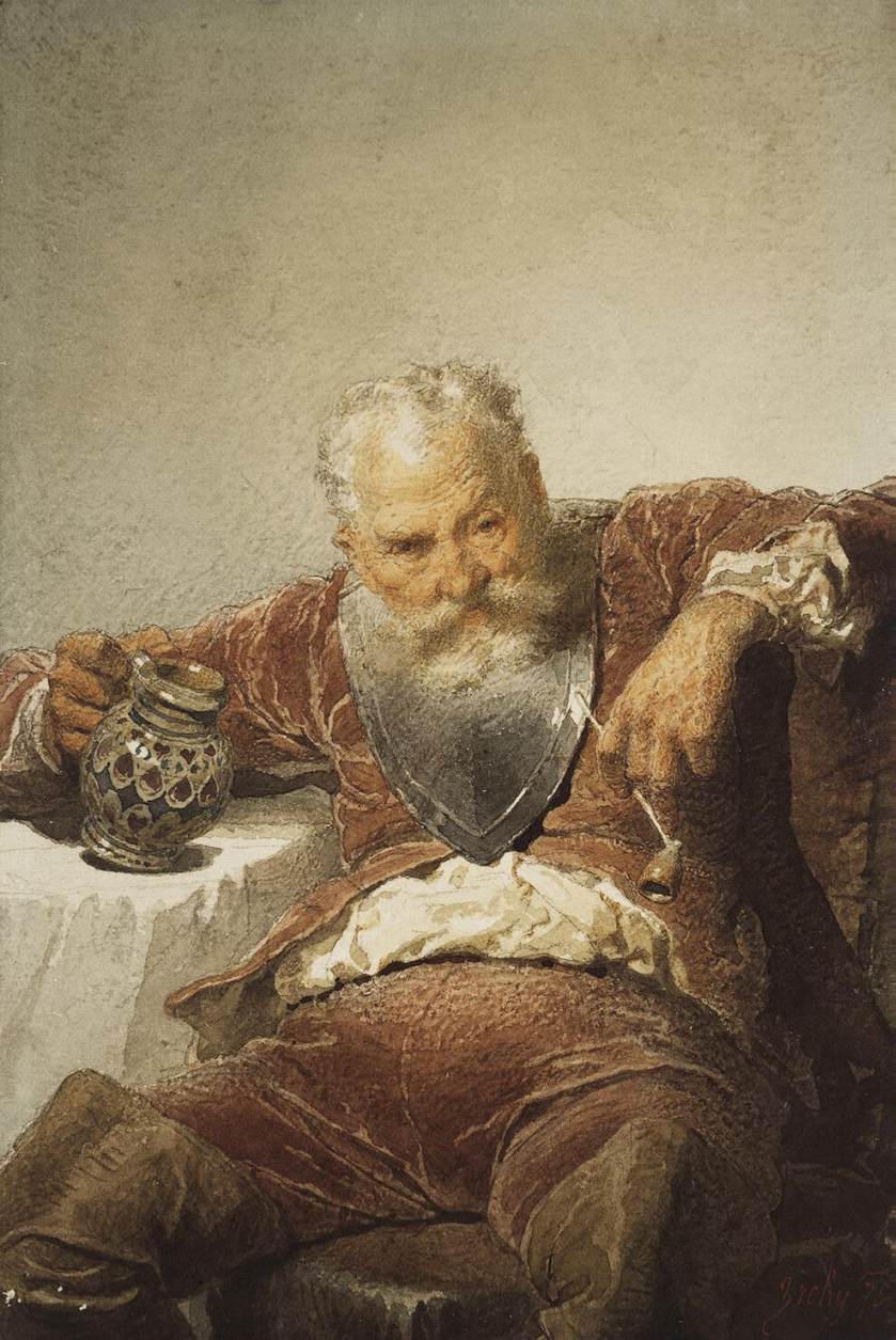 Falstaff with a Tankard of Wine and a Pipe by