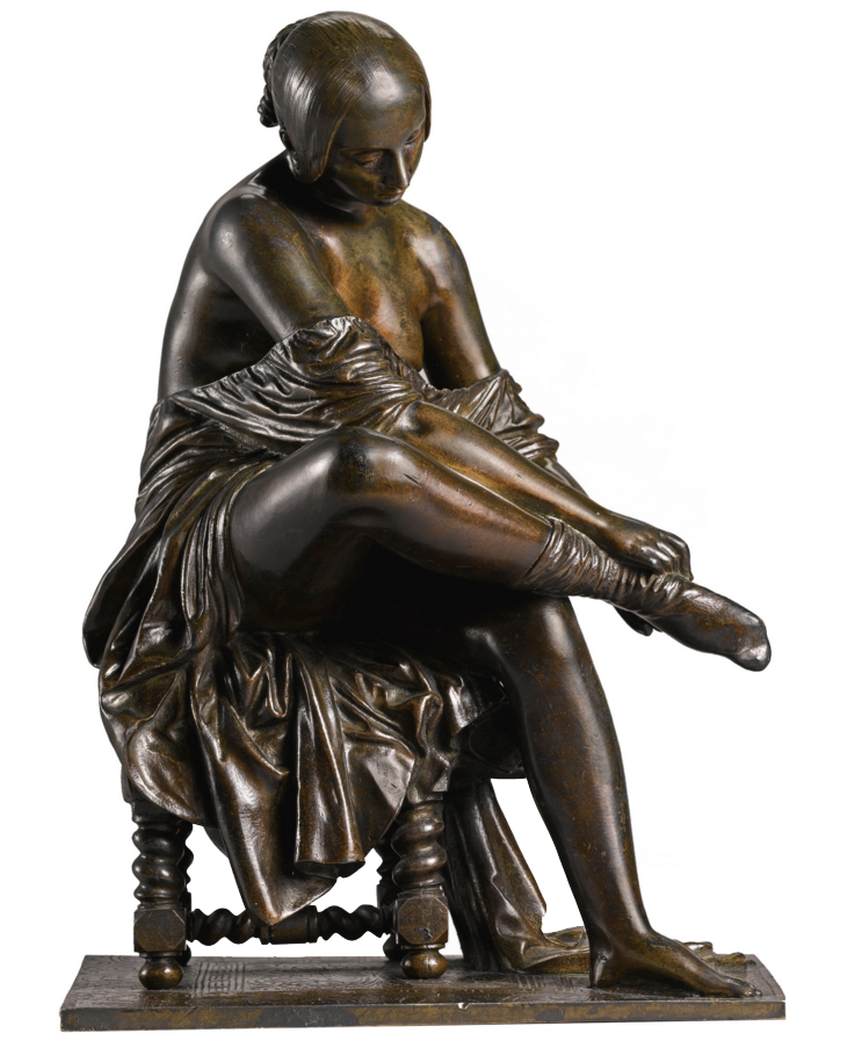 Woman Putting on a Stocking by PRADIER, James