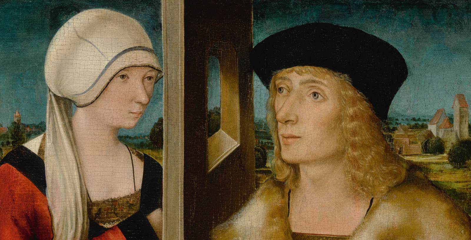 Double Portrait of an Engaged Couple (detail) by ZEITBLOM, Bartholome