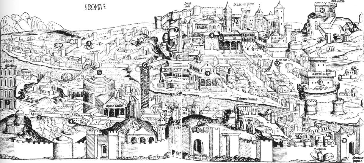 Nuremberg Chronicle: View of Rome by SCHEDEL, Hartmann