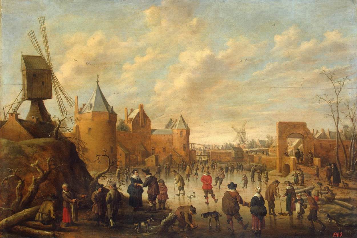 Winter in a Dutch Town by DROOCHSLOOT, Joost Cornelisz.