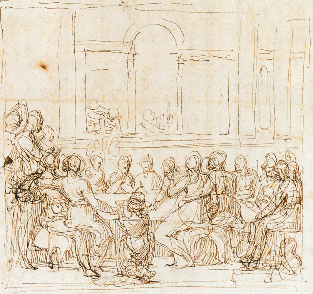 Sketch for the Feast of Herod by PERINO DEL VAGA