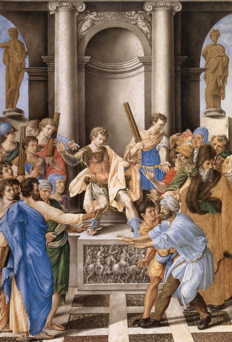 Elymas Struck Blind by St Paul before the Proconsul Sergius Paulus by CLOVIO, Giulio