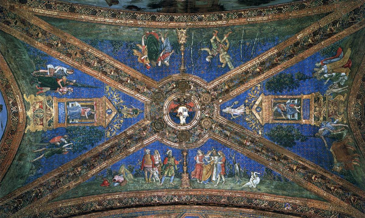 Vault decoration by PINTURICCHIO