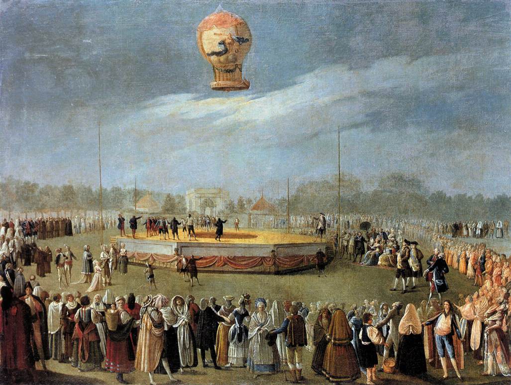 Ascent of the Balloon in the Presence of Charles IV and his Court by CARNICERO Y MANCIO, Antonio