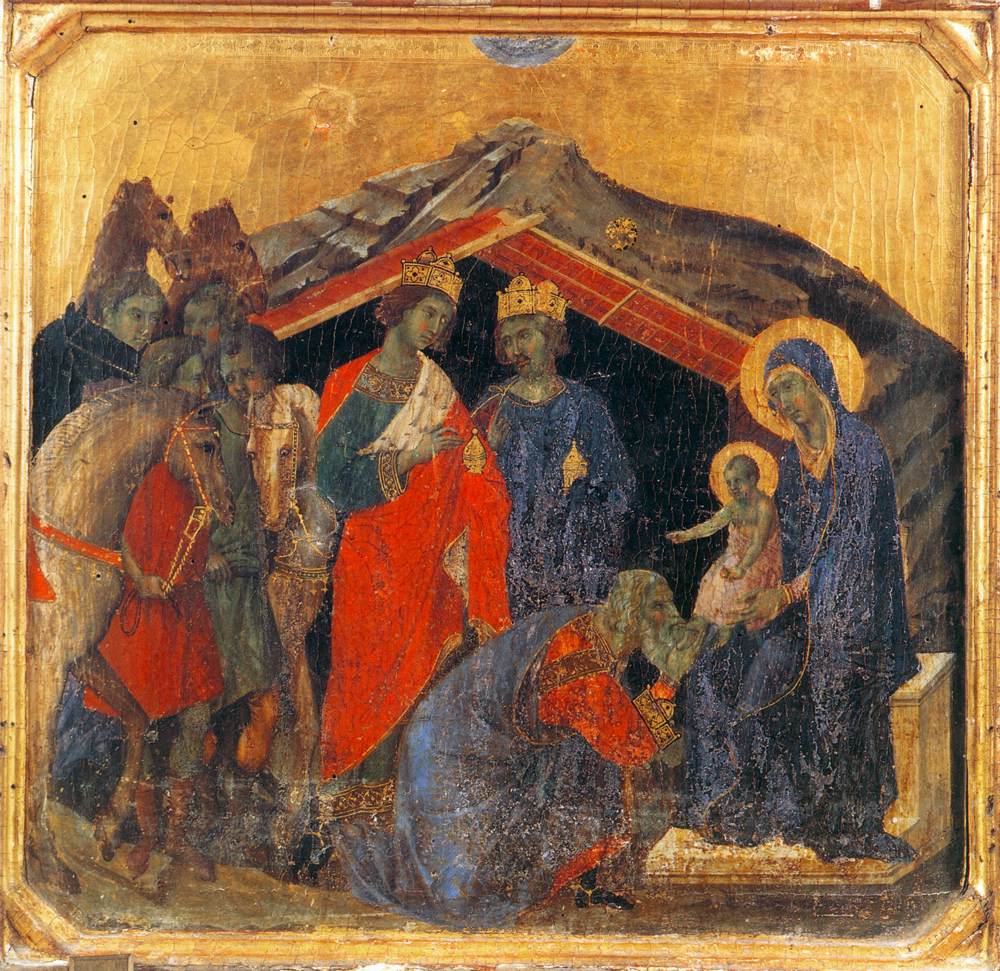 Adoration of the Magi (scene 3) by DUCCIO di Buoninsegna