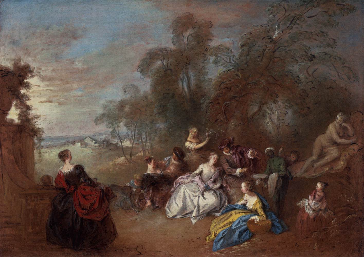 On the Terrace by PATER, Jean Baptiste Joseph