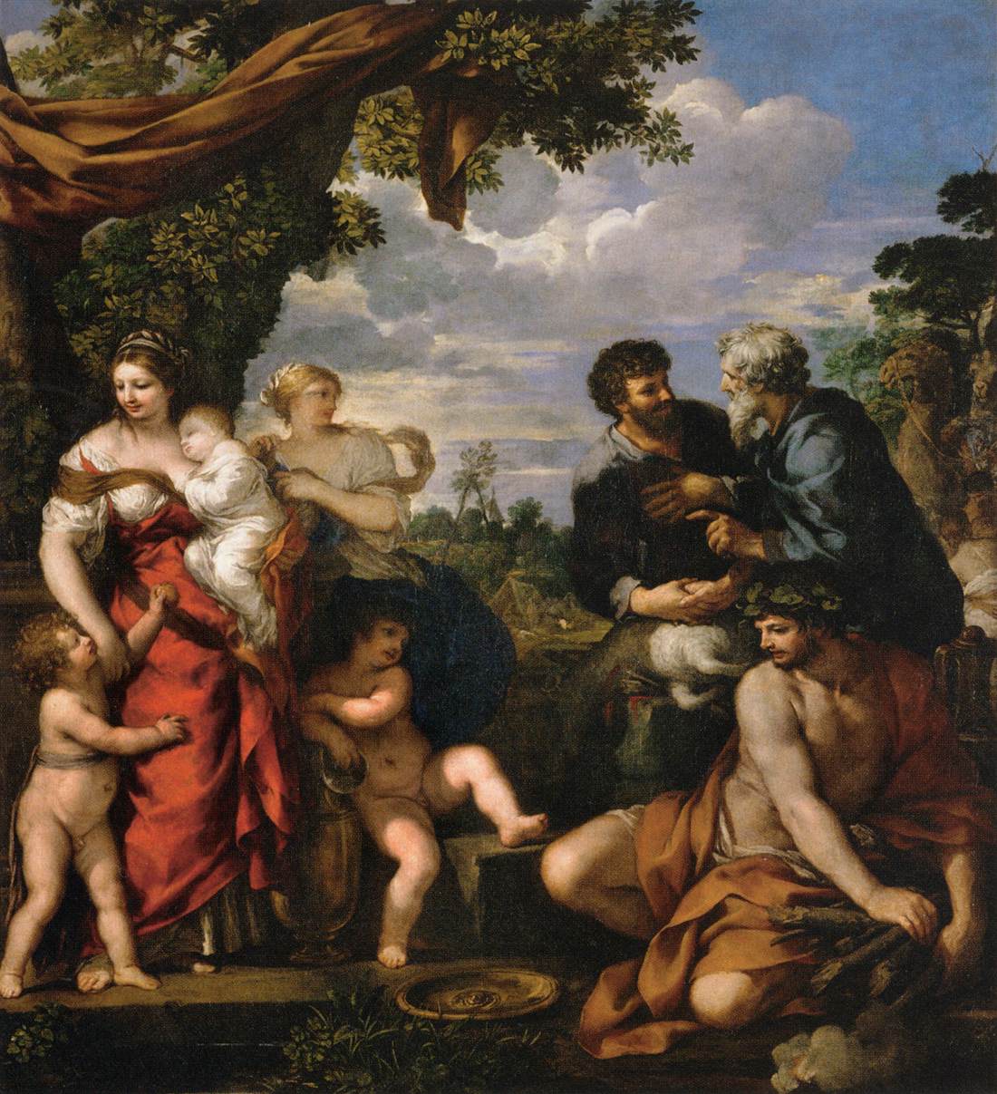 The Alliance of Jacob and Laban by CORTONA, Pietro da