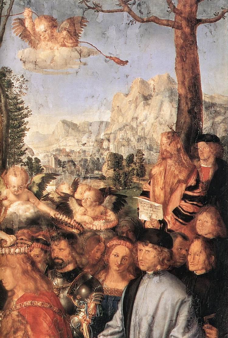 Feast of the Rose Garlands (detail) by DÜRER, Albrecht