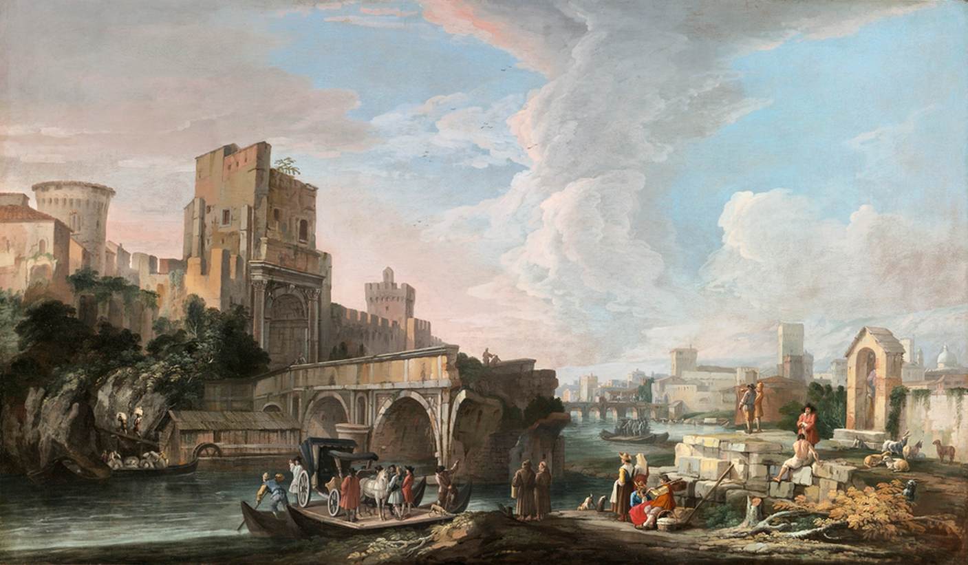 River Landscape with a Capriccio by