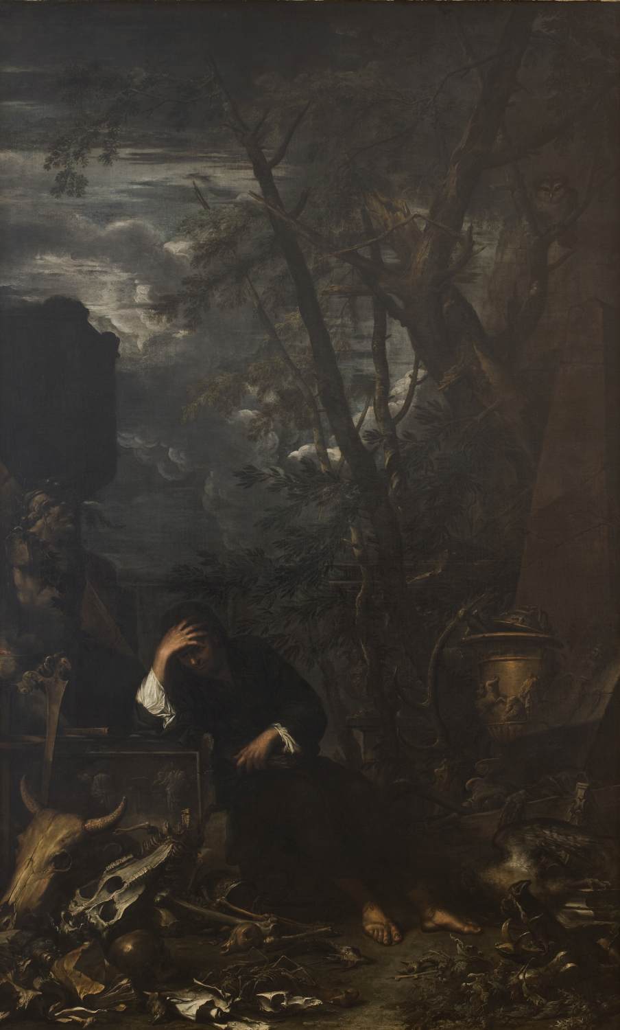 Democritus in Meditation by ROSA, Salvator