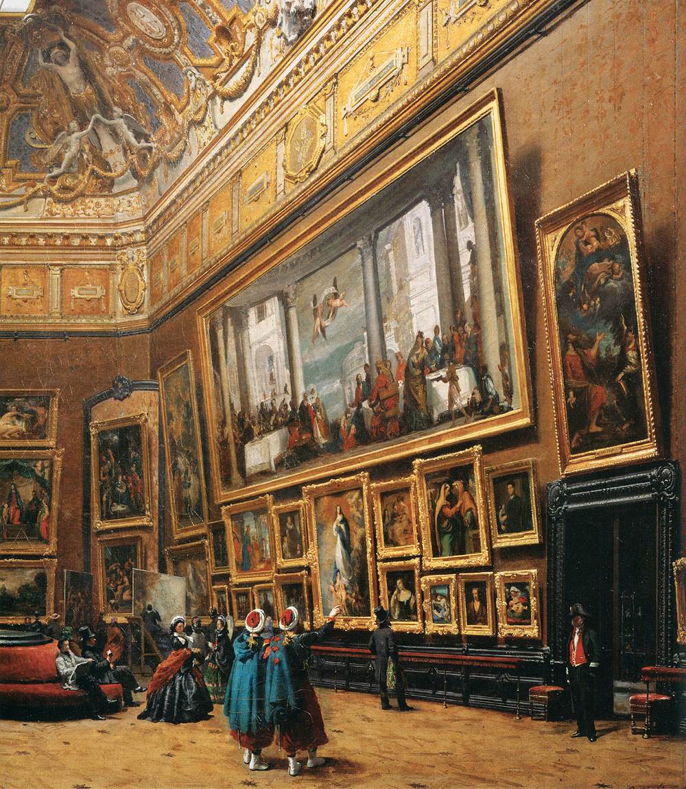 View of the Grand Salon Carré in the Louvre (detail) by CASTIGLIONE, Giuseppe