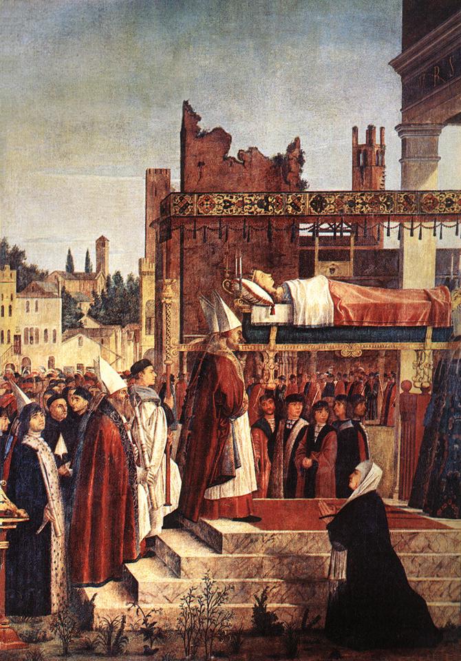 Martyrdom of the Pilgrims and the Funeral of St Ursula (detail) by CARPACCIO, Vittore