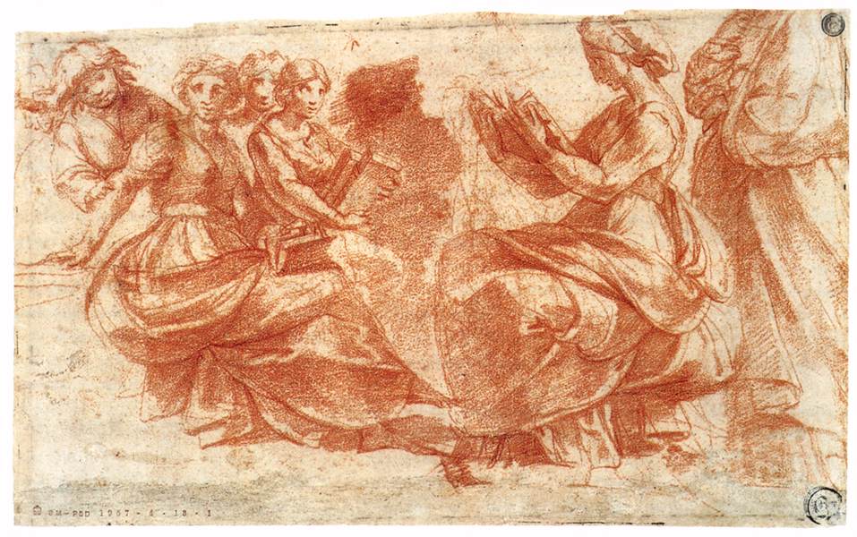 Group of Figures Holding Book by