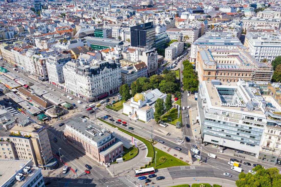 Secession Building: aerial view by OLBRICH, Josef Maria