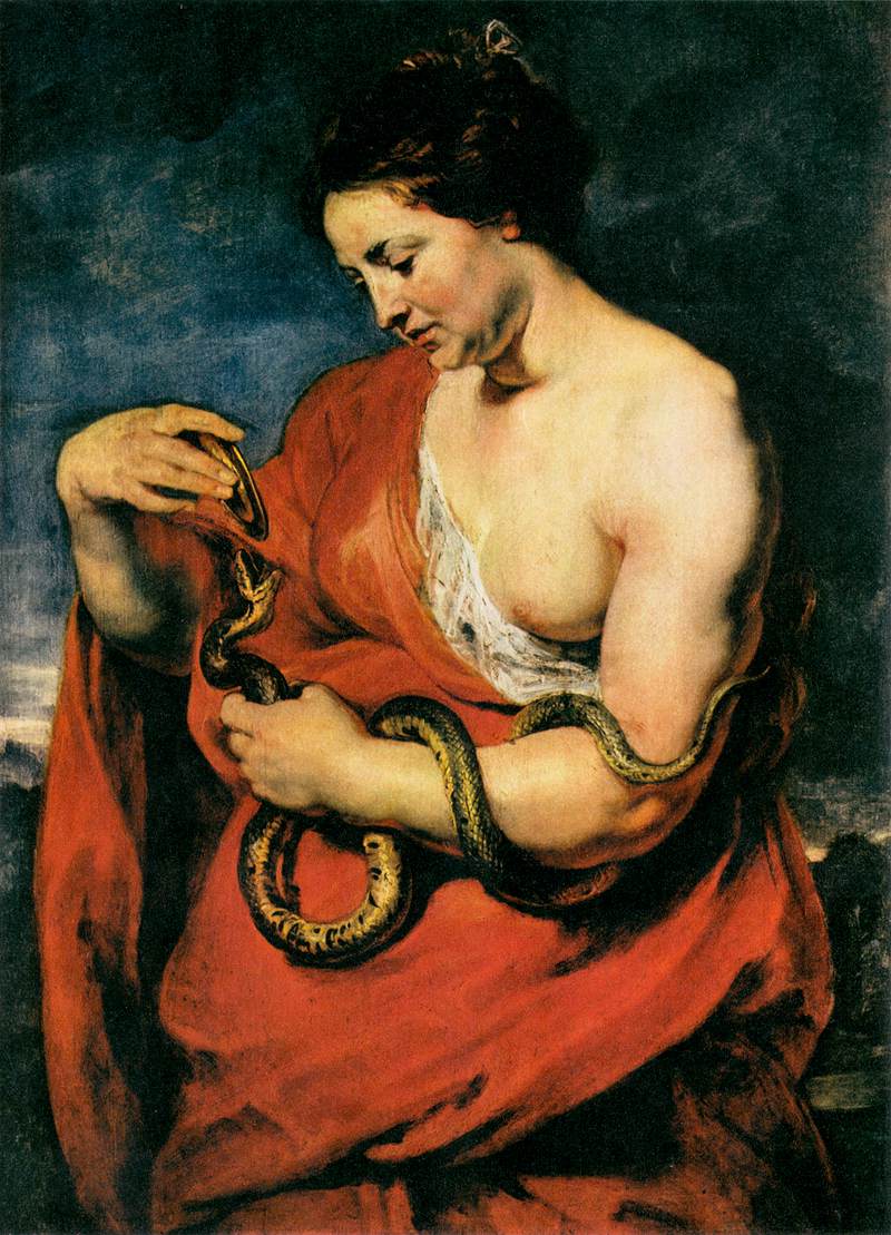 Hygeia Nourishing the Sacred Serpent by RUBENS, Peter Paul