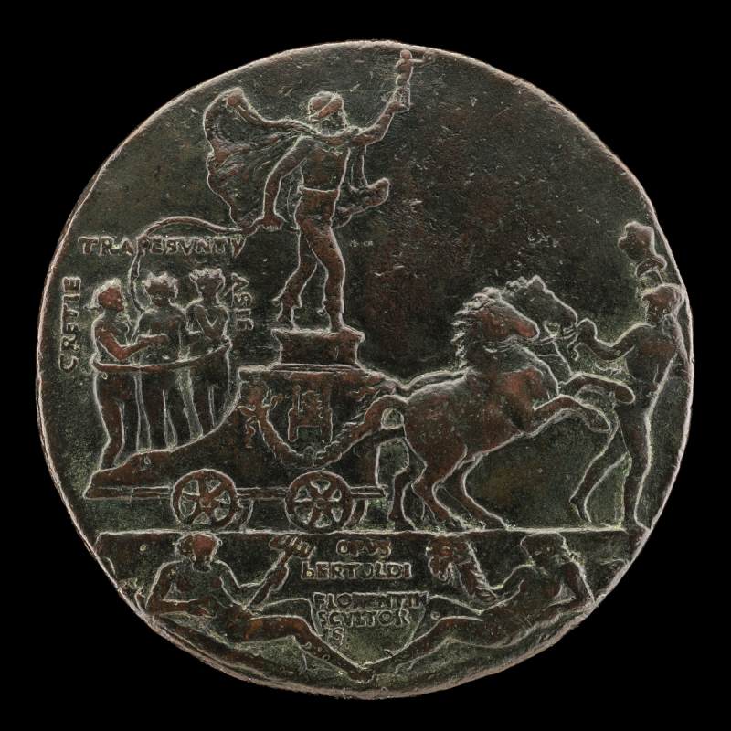 Triumphal Car with Greece, Trebizond, and Asia (reverse) by BERTOLDO DI GIOVANNI