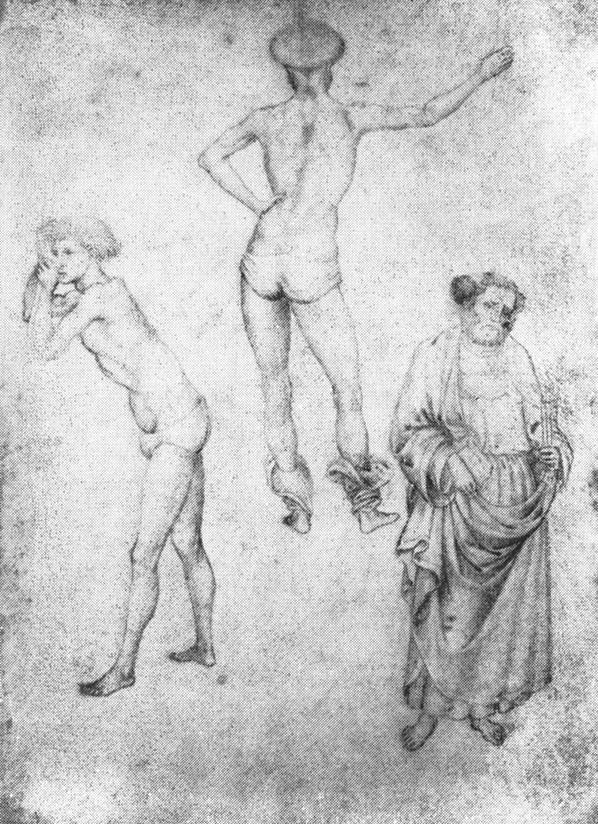 Nude Men and St Peter by PISANELLO