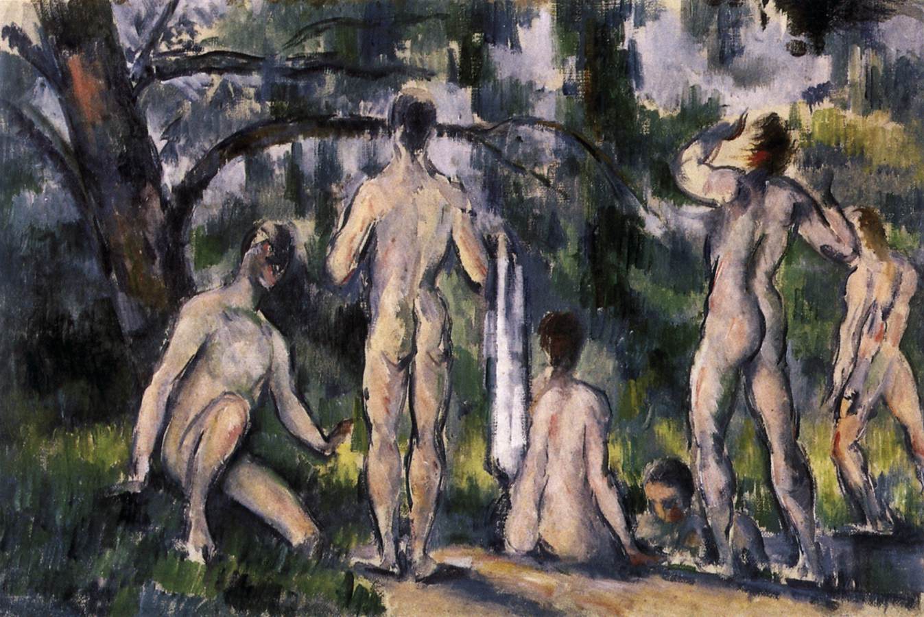 Bathers by CÉZANNE, Paul