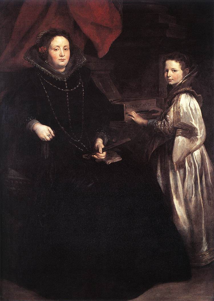 Portrait of Porzia Imperiale and Her Daughter by DYCK, Sir Anthony van