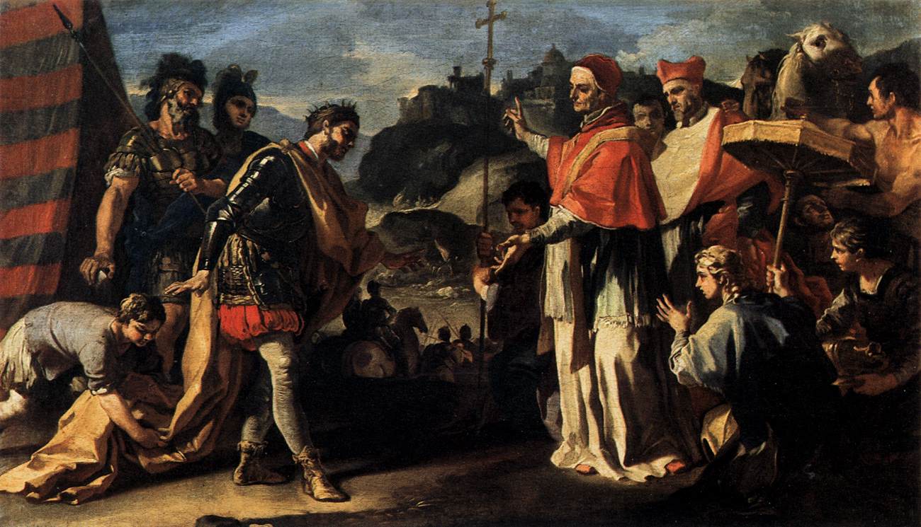 The Meeting of Pope Leo and Attila by SOLIMENA, Francesco