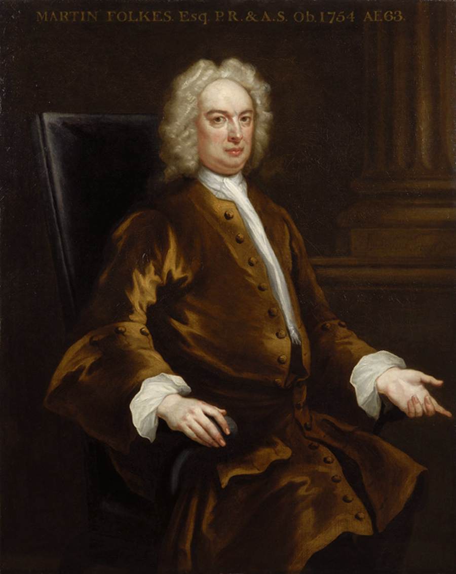 Portrait of Martin Folkes by VANDERBANK, John the Younger