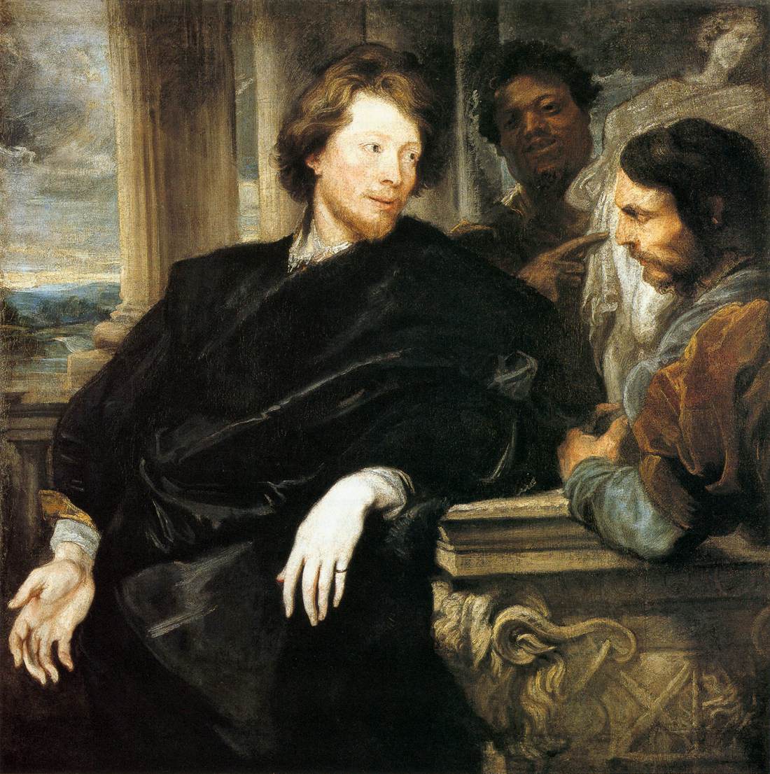 George Gage with Two Men by DYCK, Sir Anthony van