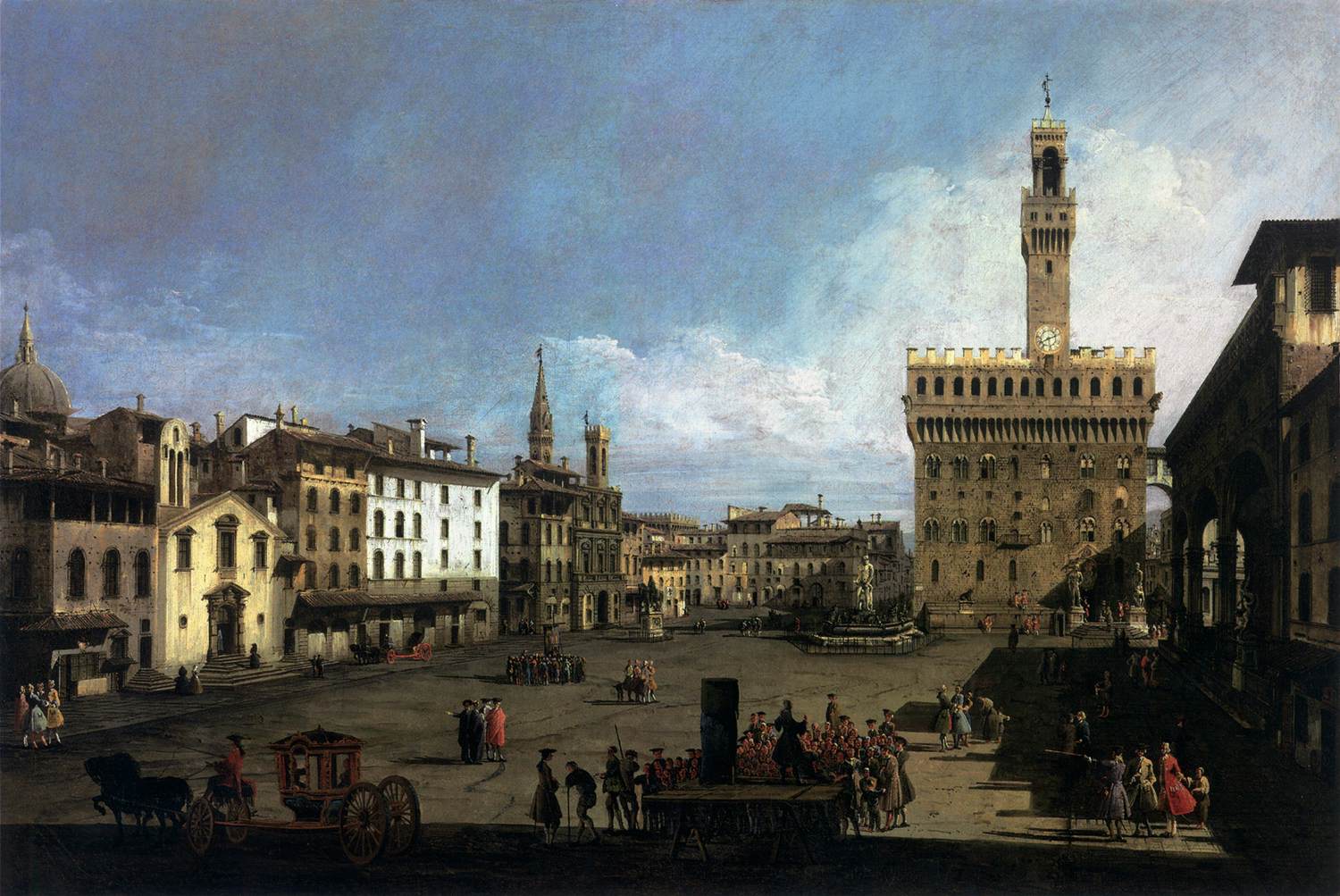 The Piazza della Signoria in Florence by BELLOTTO, Bernardo