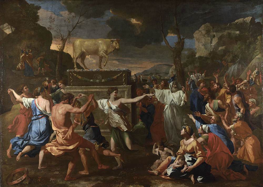 The Adoration of the Golden Calf by POUSSIN, Nicolas