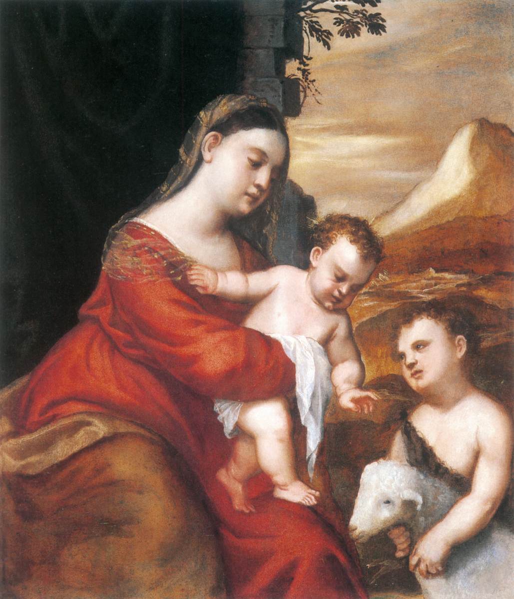 Madonna and Child with the Infant St John the Baptist by POLIDORO DA LANCIANO