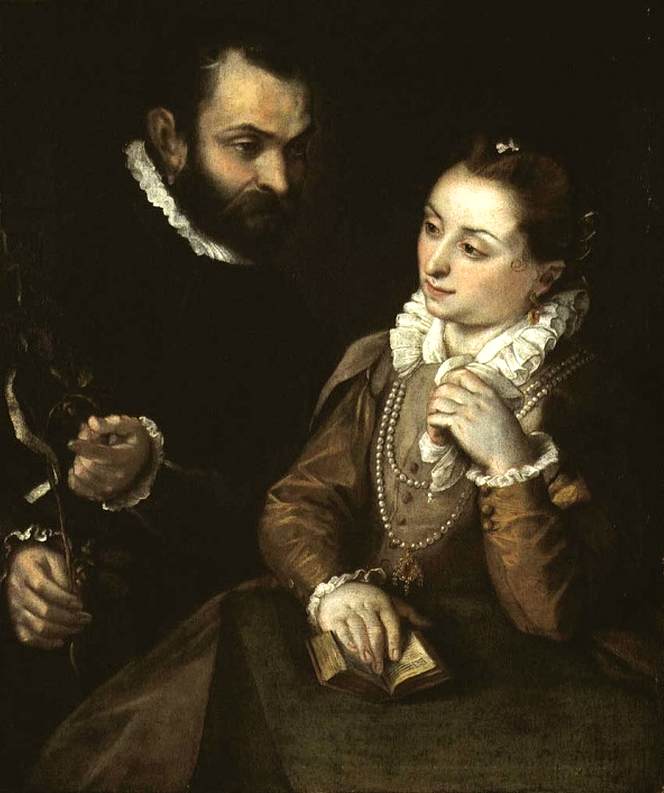 Double Portrait with the Della Rovere Family Emblem by BAROCCI, Federico Fiori