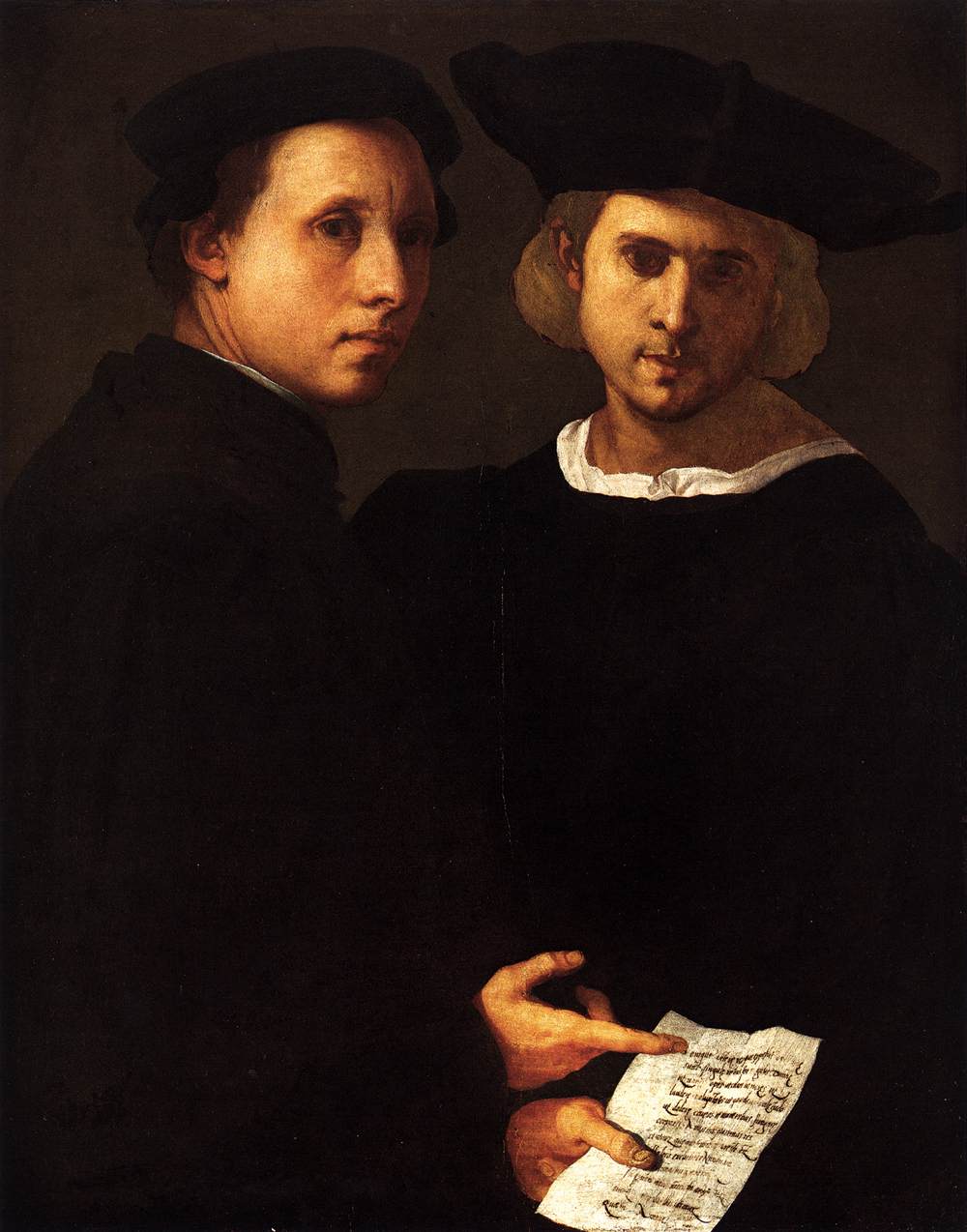 Portrait of Two Friends by PONTORMO, Jacopo