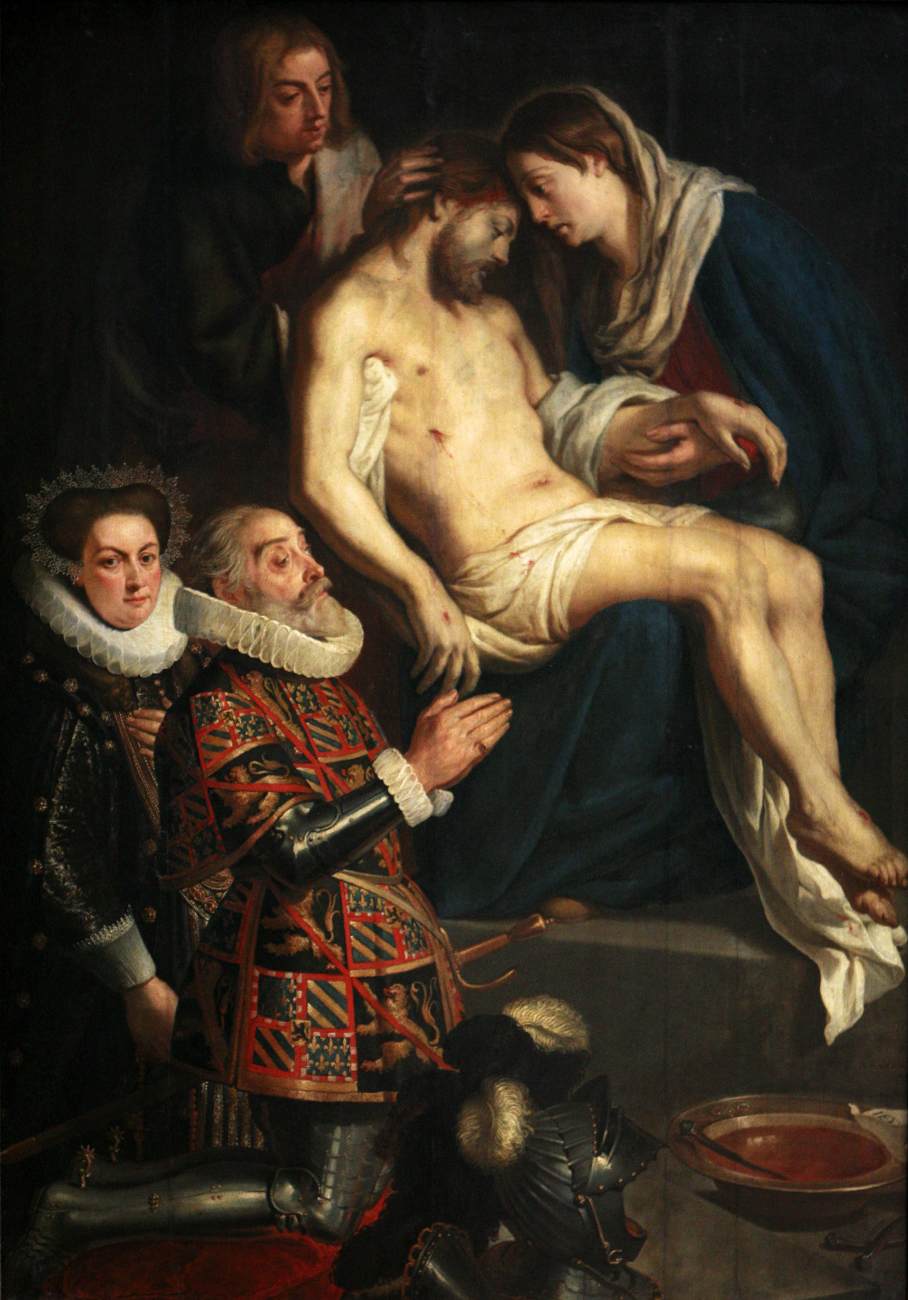 Pietà with Donors by CRAYER, Gaspard de