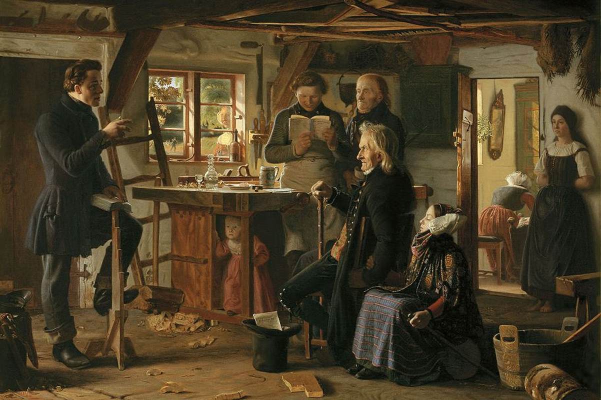 Mormons Visit a Country Carpenter by DALSGAARD, Christen