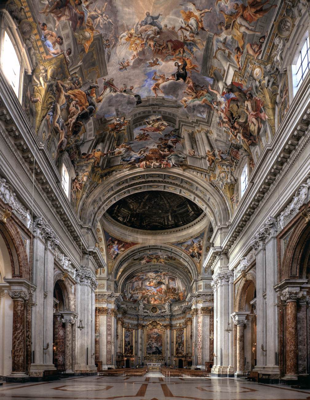 View of the nave, crossing, and choir by POZZO, Andrea