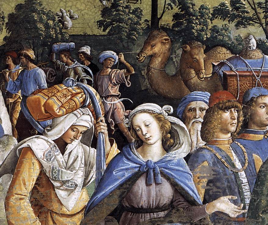 Moses's Journey into Egypt and the Circumcision of His Son Eliezer (detail) by PERUGINO, Pietro