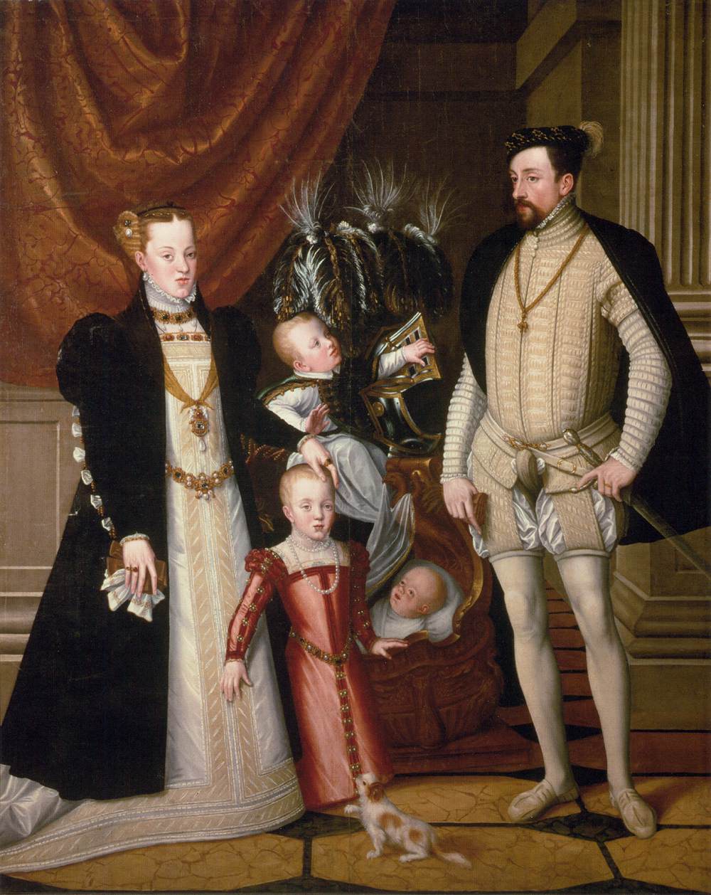 Maximilian II, His Wife and Three Children by