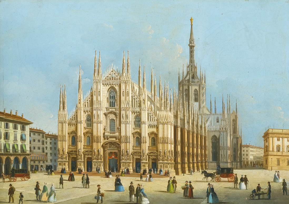 View of the Cathedral, Milan by BISON, Giuseppe Bernardino