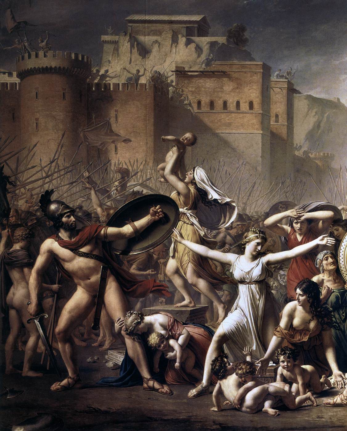 The Intervention of the Sabine Women (detail) by